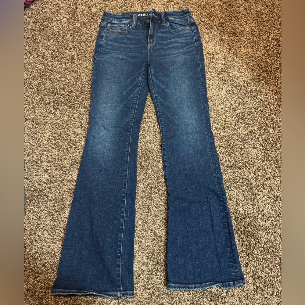 American Eagle Outfitters Women's Blue Flare Jeans